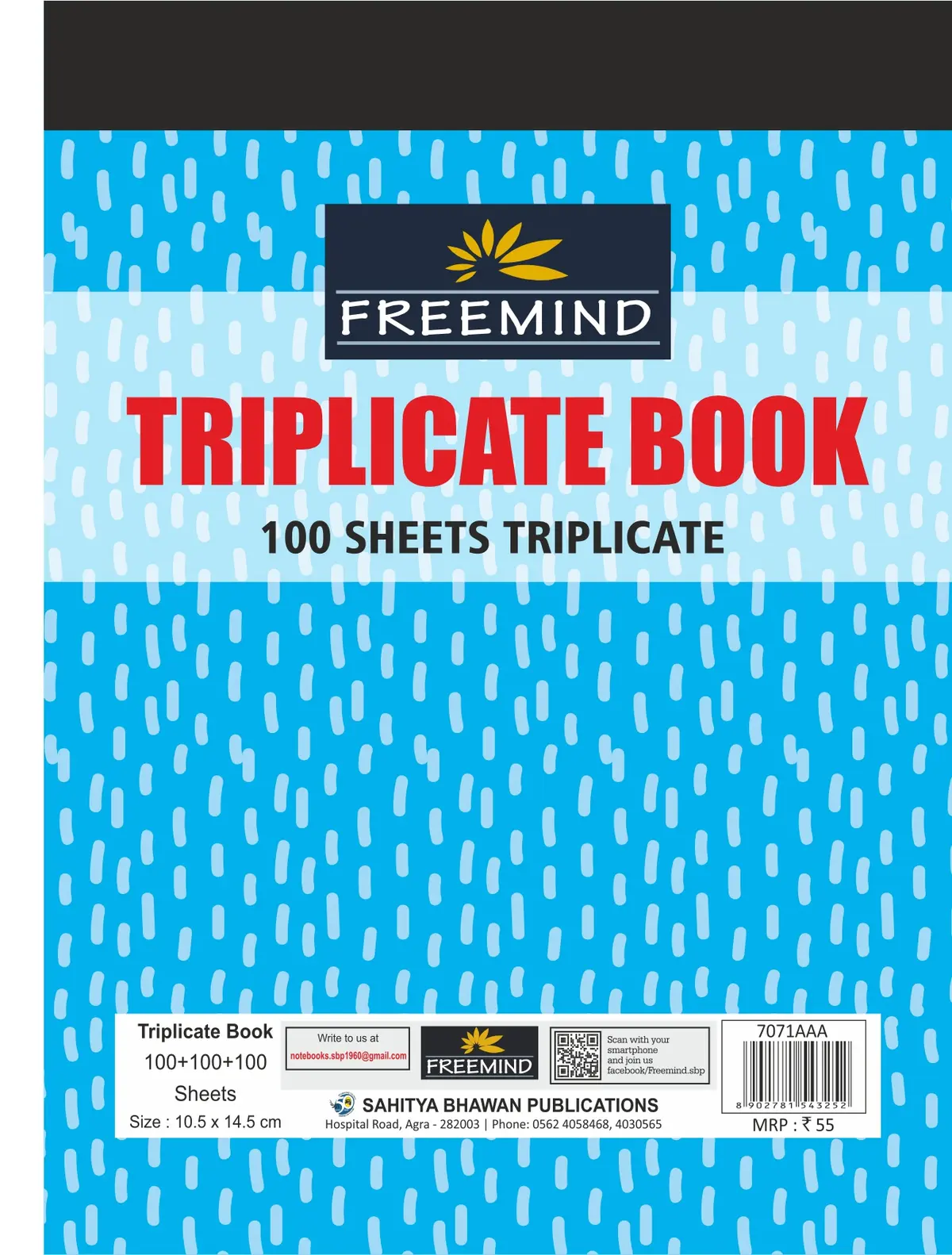 [7071AA] NON NRI-Duplicate/ Triplicate Book-Triplicate Single Line/Unruled-100+100+100